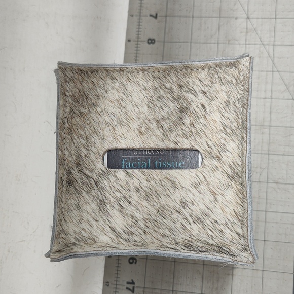 Leather Tissue Box Cover -made In Montana-new - Picture 4 of 4